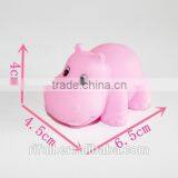 Custom 100% Food Grade Silicone Hippo Kid Toy With Squeaker