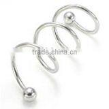 Twister 3 Hoops Cork Screw Ear Jewelry thumbnail-1