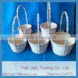 New Style Weaving Round Colourful Stained Bamboo Basket thumbnail-1