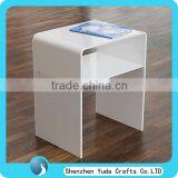 Printed Plexiglass End Table Dining Table Customized White Acrylic Coffee Table thumbnail-6