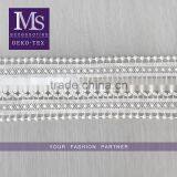 High Quality 100% Polyester White Dot Embroidery Lace Trim Guipure Lace for Clothing