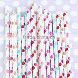 Red Drinking Paper Straws With Christmas Candy Cane Design thumbnail-5