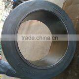 China Factory Supply Hot Sales Top Quality Press on Tires Smooth Pattern Tire 18x8x12 1/8 for Port Container Trailers thumbnail-2
