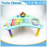 Wooden Musical Percussion Instruments Blue Moon Shape Table Xylophone Drum Symbol Noisy /educational Wooden Toy/ thumbnail-3