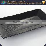 Stoneware Handmade Restaurant Black Food Plate thumbnail-2