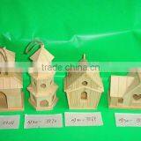 Decorative Bird Cage/Wood Bird Nest/Wooden Bird House thumbnail-1