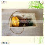 Wholesale Handmade Decorative Wood Wine Gifts Holder Basket thumbnail-3