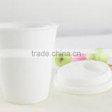 Christmas Wholesale Cheap Double Wall Ceramic Tumblers, Travel Coffee Mug With Silicone Lid thumbnail-6