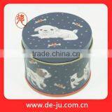 Popular Design Fancy Printing Small Round Tin Box for Tea thumbnail-1
