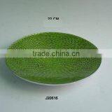 Emboss Cast Aluminum Bowl With Green Enamel Bowl Shape Round Other Shapes Also Available