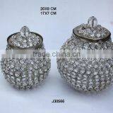 Glass Diamond Box With in Nickel Finish thumbnail-1