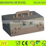 Cheap FSC Pine Wood Unfinished Natural Sewing Box for Sale thumbnail-1