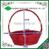 Hand Woven Red Wicker Gift Basket for Christmas thumbnail-3