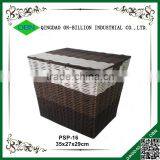 Woven Plastic Storage Bins With Lid thumbnail-1