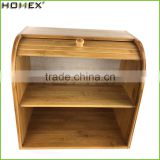Bamboo Rolltop Bread Box/bread display cabinet Homex-BSCI