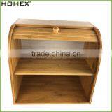 Bamboo Rolltop Bread Box/bread Display Cabinet Homex-BSCI thumbnail-1