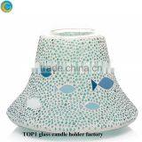 Pink Heart Mosaic Round Glass Candleholder Wedding Centerpiece Romantic Gift thumbnail-3