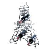 Hot Selling Black Iron Metal 6 Bottles Decor Eiffel Tower Wine Rack thumbnail-2