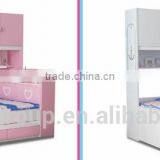 Pink and Blue Bed Children Bedroom Furniture Storage Multifuntional Combined-bed for Kids thumbnail-5