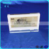KM-SP06 Factory High Quality Clear Acrylic Crystal Stamp Block,transparent Acryl Display Block thumbnail-1