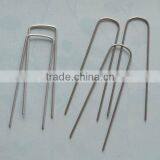 Drip Irrigation Tubing Hold Down 6" Wire Stake "Staple Style" Fits 1/8" to 3/4" Tubing - 100 Packing thumbnail-1