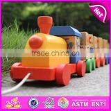 Colourful ABC Letters Wooden Rotational Train Pull Along Toy,Best Selling Wooden ABC Train Toy With Blocks W05C027 thumbnail-6