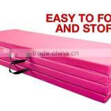 Pink Portable Cartwheel Exercise Tumbling Mat thumbnail-3