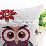 Decorative Pillowcase Capa de Almofadas Owls Linen Vintage Cushion Sofa Throw Pillows Cojines Cushions Home Decor thumbnail-4