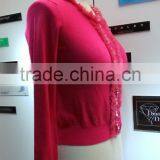 2014 Ladies Knitted Sweater,cardigan With Manual Nail Bead thumbnail-3