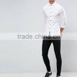Custom New Design Long Sleeve Button Down Collar Mens 97% Cotton 3% Elastane Breathable Poplin Slim Fit Casual Dress Shirts thumbnail-4