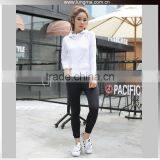 Long Sleeve Custom Women Cropped Compression Running Gym Hoodie thumbnail-5