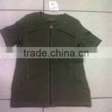LADIES TOP 1X1 RIB WITH FRONT ZIPPER (Garment Stock Lots / Apparel Stock / Stocklots / Garment Apparel From India) thumbnail-2