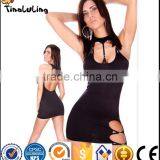 Black Sleeveless Clubwear Tight Sexy Women Dress Lingerie Manufactuer Sexy Lingerie thumbnail-1