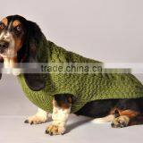 Cable Knit Grey Color Pet Apparel Accessories Dog Sweater thumbnail-2