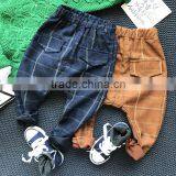 2-8 Years Wholesale 2017 Autumn Cotton Plaid Pockets Kids Boys Girls Pants thumbnail-1