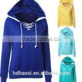 Winter Fashion Pullover Sweatshirt Draw String Hoodies Raglan Long Sleeve Blouse thumbnail-1