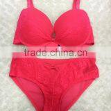 Lace Top See Through Polymide Bra and Panty Brief Shantou Quality Underwear Sanhui thumbnail-1