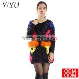 Womens Cute Embroidery Wool Knit Cardigan Sweater Tops Mujer thumbnail-1