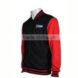 BSCI High Quality Leaver Baseball Jacket Satin Custom Leather Sleeve thumbnail-2
