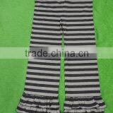 Womans Yoga Pants Stripe Ruffle Pants Loose Cotton Trousers thumbnail-2