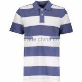 Latest Design High Quality Blue & White Striped Polo Shirt for Men thumbnail-1
