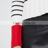 Ladies Black and White Striped Computer Knitted Striped Sweater With Hihg Quality thumbnail-5