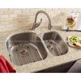 Stainless Steel Double Bowls Undermount 7030 Drawn Sink thumbnail-1
