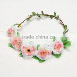 Luxury Wedding Rose Garland Hawaii Artficial Flower Hairband Wreath Headband thumbnail-4