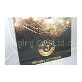 2C+0 Printing Art Paper Reusable Shopping Bags , OEM Glossy Lamination Packaging With Handles