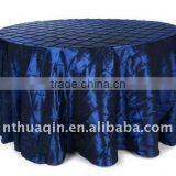 Navy Blue Pintuck Taffeta Table Cover and Tablecloth Table Linen