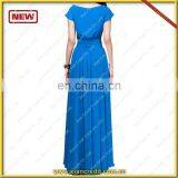 New Arrival Elegant Night Party Dresses Blue Silk Evening Dress thumbnail-1