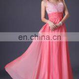 Newest Grace Karin Long Chiffon Beaded Elegant Purple Evening Dresses 2015 CL4104-4 thumbnail-6