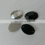Capri Blue Jet Flat Back Oval Stone Sew on Rhinestones Pujiang Crystal Manufacturer thumbnail-3