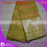 Free Shipping French Lace Embroidery Swiss Voile Lace Evening Dress With Stone thumbnail-1